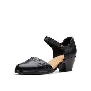 Clarks Emily 2 Ketra Damskie czółenka, Czarna skóra, 42.5 EU - Czółenka - miniaturka - grafika 1