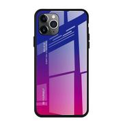 Etui i futerały do telefonów - Gradient Glass etui pokrowiec nakładka ze szkła hartowanego iPhone 11 Pro Max różowo-fioletowy - miniaturka - grafika 1