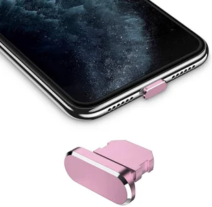 Nakładka ochronna Cadorabo dla Apple iPhone w kolorze różowym, chroniąca przed kurzem wtyczka portu ładowania - Etui i futerały do telefonów - miniaturka - grafika 1