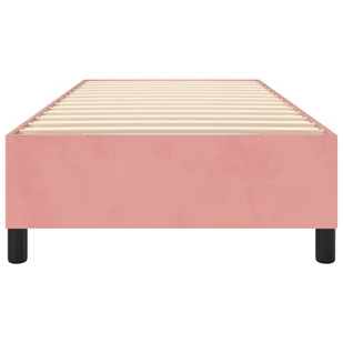 Lumarko Łóżko kontynentalne, różowa, 90x200 cm, tapicerowana aksamitem - Łóżka - miniaturka - grafika 6
