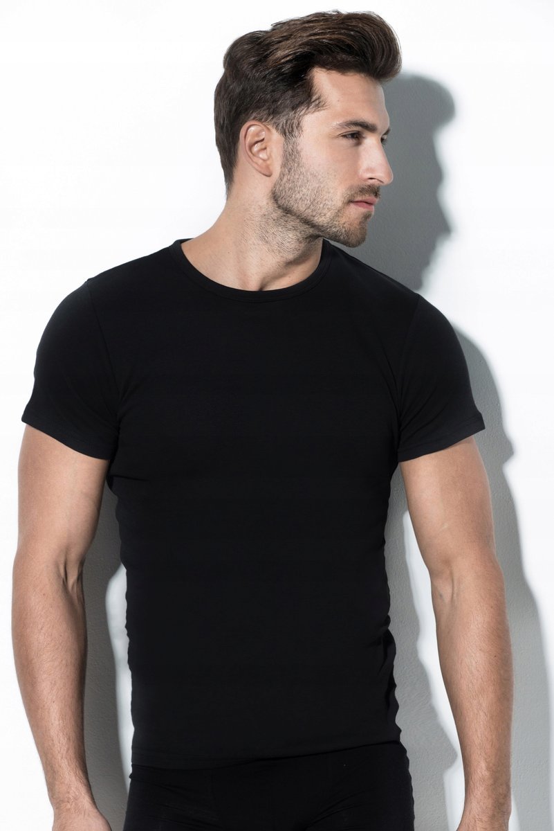 PODKOSZULEK MĘSKI ROSSLI KOSZULKA KRÓTKI RĘKAW CZARNA *M*