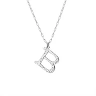 Naszyjniki - Naszyjnik z literką B na łańcuszku stal szlachetna - Manoki - miniaturka - grafika 1