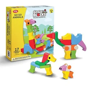 Klocki magnetyczne Zoo 17el - Klocki - miniaturka - grafika 1