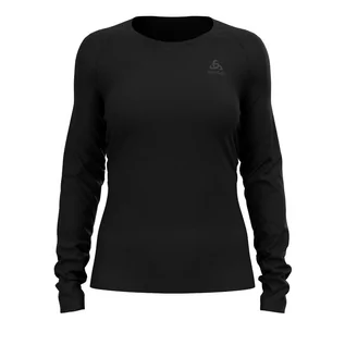 Koszulki i topy damskie - ODLO Active F-Dry Light Plus Top Crew Neck L/S Women, czarny XL 2021 Koszulki bazowe z długim rękawem 141191-15000-XL - grafika 1