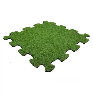 Podłoga Puzzel gumowa ze sztuczną trawą 1000 x 1000 mm XMOR - Pozostały sprzęt i akcesoria do ćwiczeń - miniaturka - grafika 1
