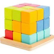 Puzzle - Small Foot 11346 3D Puzzle kostka, 7 części, zabawka dla dzieci od 5 lat, wielokolorowa 11346 - miniaturka - grafika 1