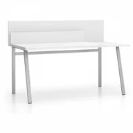 Stoły i stoliki do biura - B2B Partner Stół biurowy roboczy SINGLE LAYERS, blat przesuwny, z przegrodami, biały 611554 - miniaturka - grafika 1