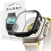 Akcesoria do smartwatchy - Obudowa ochronna z szkłem Alogy Protector Case 2w1 nakładka etui do Apple Watch Ultra 49mm Czarna - miniaturka - grafika 1