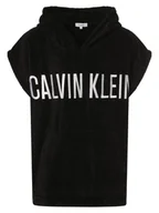 Swetry męskie - Calvin Klein Męski sweter z kapturem Mężczyźni Bawełna czarny jednolity, S - miniaturka - grafika 1