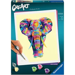 Ravensburger Malowanka CreArt Słoń 28995 28995 - Zabawki kreatywne - miniaturka - grafika 1
