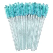 Sztuczne rzęsy i akcesoria - Szczoteczka Spiralka - do Rzęs i Brwi, 50 szt. - kolor turkusowy - miniaturka - grafika 1
