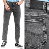 Spodnie męskie - Lee RIDER SLIM Grey Storm DOPASOWANE ZWĘŻANE SZARY DżINS W36 L32 - miniaturka - grafika 1