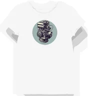 Koszulki i topy damskie - Koszulka damska biała z Motywem Srebrnego Karburatora L - miniaturka - grafika 1