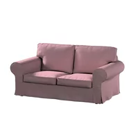 Pokrowce na meble - Pokrowiec na sofę dwuosobową rozkładaną Ektorp, DEKORIA, różowy z czarną nitką, 200x90x73 cm - miniaturka - grafika 1