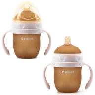Butelki dla niemowląt - Butelka Silikonowa Antykolkowa Eple 150ml Różowa 0–3M BPA FREE - miniaturka - grafika 1