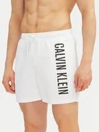 Kąpielówki męskie - Calvin Klein Swimwear Szorty kąpielowe KM0KM01092 Biały Regular Fit - miniaturka - grafika 1