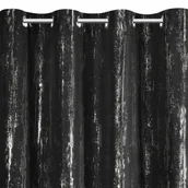 Zasłony - Zasłona EUROFIRANY Libi 140 x 250 cm Czarno-srebrny - miniaturka - grafika 1