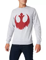 Bluzy męskie - Star Wars Męska bluza z logo Rebel, szary, XXL - miniaturka - grafika 1