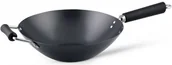 Woki - NoName Patelnia wok patelnia Excellence 35 cm stal nierdzewna czarna twm_846756 - miniaturka - grafika 1