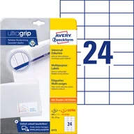 Etykiety do drukarek - Avery Zweckform Etykiety Zweckform 70x37 Trwałe 30ARK 720 Etykiet Białe 25 Arkuszy + 5 Arkuszy EXTRA ZW522 - miniaturka - grafika 1