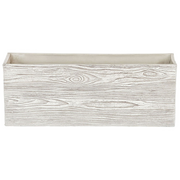 Donice - Blumfeldt Beliani biała imitacja drewna 42 x 13 x 15 cm PAOS - miniaturka - grafika 1