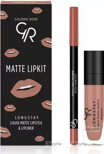 Golden Rose Matte Lipkit Zastaw do Ust Warm Nude R-MLK-WRN - Szminki - miniaturka - grafika 1
