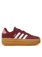 Buty dla dziewczynek - adidas Sneakersy VL Court Bold Lifestyle Kids IH4780 Bordowy - miniaturka - grafika 1