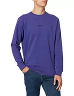 Bluzy męskie - BOSS Męska bluza Weevo 1 o luźnym kroju z logo na piersi, Średni fioletowy512, S - miniaturka - grafika 1