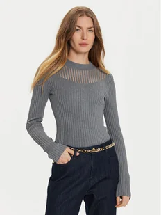 Morgan Sweter 232-MANDRIN Szary Slim Fit - Swetry damskie - miniaturka - grafika 1