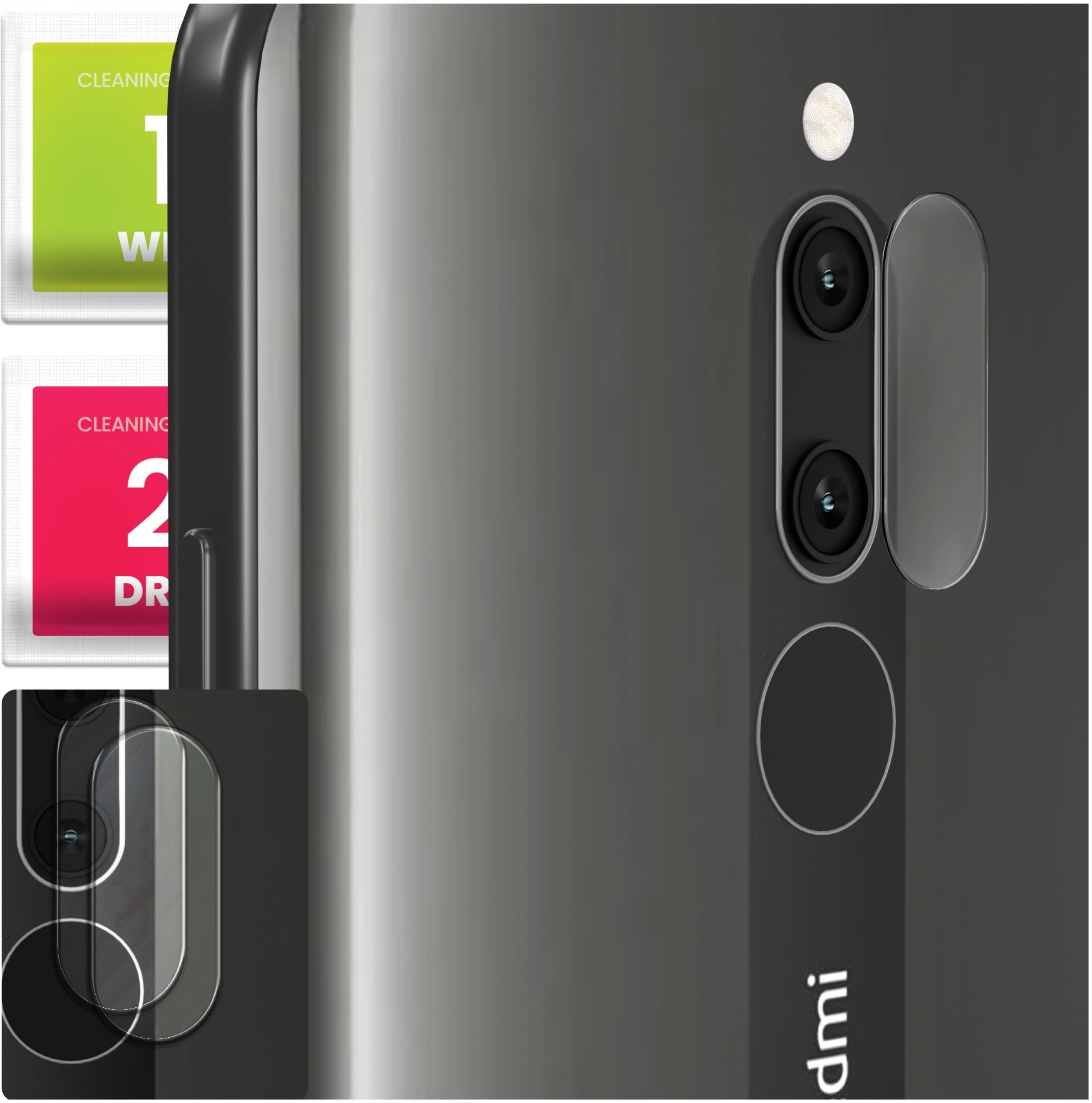 2-PAK Szkło Na Aparat Do Xiaomi Redmi 8 / 8A Hartowane, Na Obiektyw, 9H