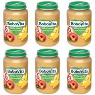Desery dla dzieci - BoboVita Jabłka banany i pomarańcze po 6 miesiącu Zestaw 6 x 190 g - miniaturka - grafika 1