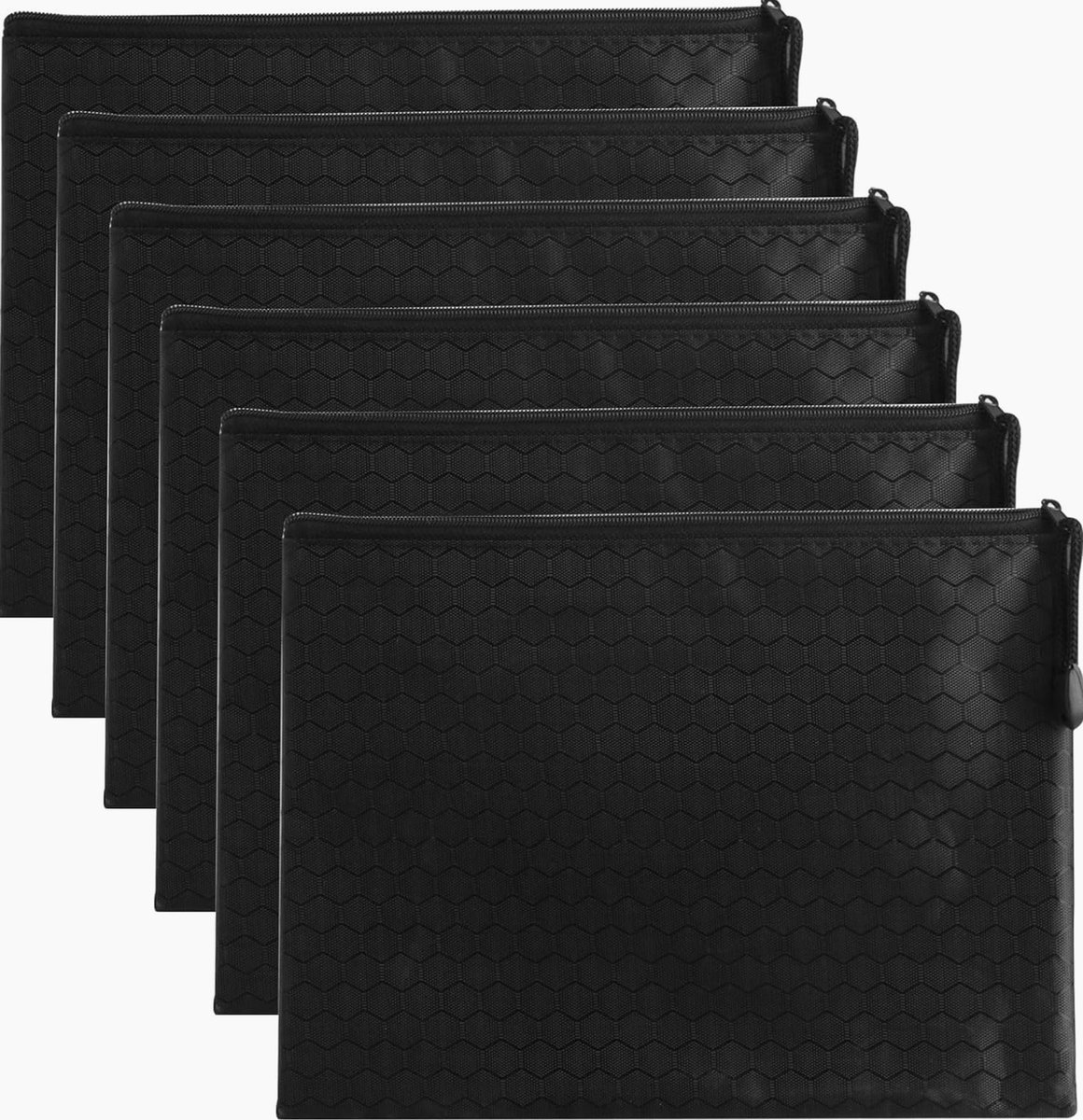 PORTFELE 6SZT A5 24X18CM WODOODPORNE CZARNE ETUI KIESZEŃ DOKUMENTY