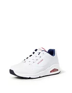 Sneakersy damskie - Skechers Damskie sneakersy Uno – Stand on Air, Biały Durabuck Granatowy Czerwony Wykończenie, 37 EU - miniaturka - grafika 1