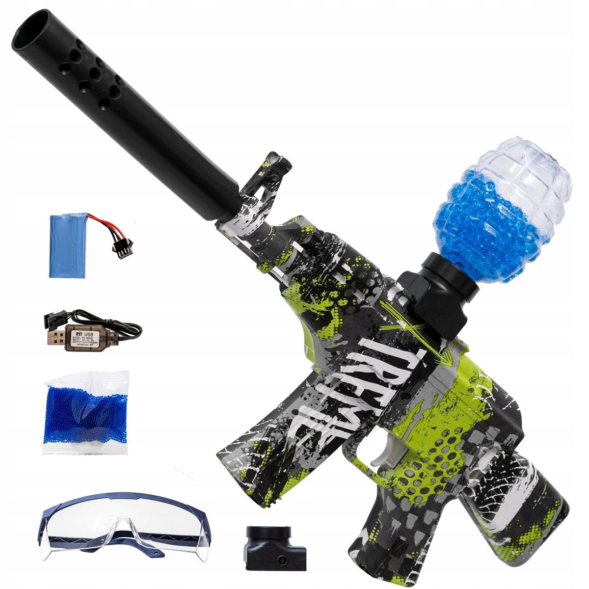 Pistolet Na Kulki Żelowe Wodne Karabin Automatyczny Bezpieczny Elektryk