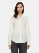 Koszule damskie - Tommy Hilfiger Koszula WW0WW43577 Biały Regular Fit - miniaturka - grafika 1