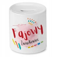 Skarbonki - Skarbonka Dla Związkowca na Urodziny na Prezent z Nadrukiem ze Zdjęciem + Opakowanie na prezent (wzór 01) - miniaturka - grafika 1