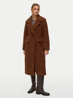 Płaszcze damskie - Vero Moda Kożuch Teresa 10333681 Brązowy Regular Fit - miniaturka - grafika 1