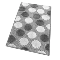 Dywaniki łazienkowe - Miękka Antypoślizgowa Chłonna Mata łazienkowa 50x80 cm w Kolorze Kropki Szara - miniaturka - grafika 1