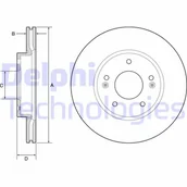 Tarcze hamulcowe - Tarcza hamulcowa DELPHI BG4955C - miniaturka - grafika 1