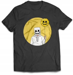 Koszulka męska MARSHMELLO-004 czarna r.L - Koszulki męskie - miniaturka - grafika 1