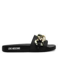 Klapki i japonki damskie - Klapki LOVE MOSCHINO JA28132G1MI16000 Czarny - miniaturka - grafika 1