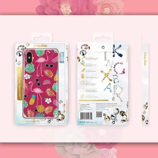 Kingxbar Blossom etui ozdobione oryginalnymi Kryształami Swarovskiego iPhone XS Max różowy - Etui i futerały do telefonów - miniaturka - grafika 4