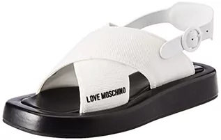 Sandały damskie - Love Moschino sandały damskie, biały, 38 EU - grafika 1