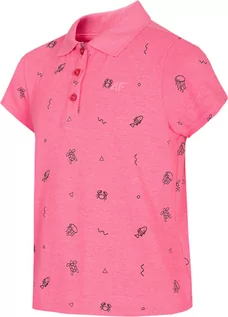 Koszulki dla dziewczynek - 4F Koszulka Dziewczęca Polo Jtsd004 55S R-164 - grafika 1