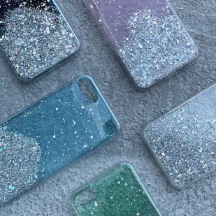 Wozinsky Star Glitter błyszczące etui pokrowiec z brokatem Xiaomi Mi 10T Pro / Mi 10T zielony - Etui i futerały do telefonów - miniaturka - grafika 7