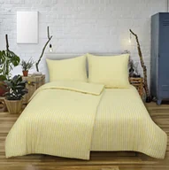 Pościel - Pościel Bawełniana 140x200 STRIGHT YELLOW, 2-elementy - miniaturka - grafika 1