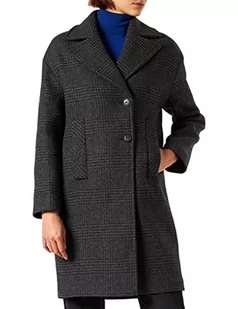 Pinko Damski płaszcz Inning 6, podwójna tkanina szlafrok, ZI2_czarny/szary, 40 - Płaszcze damskie - miniaturka - grafika 1