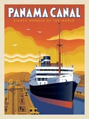 Podkładki pod mysz - PODKŁADKA POD MYSZ Z Nadrukiem 22x18cm Kanał Panamski Vintage Tekst Prezent - miniaturka - grafika 1