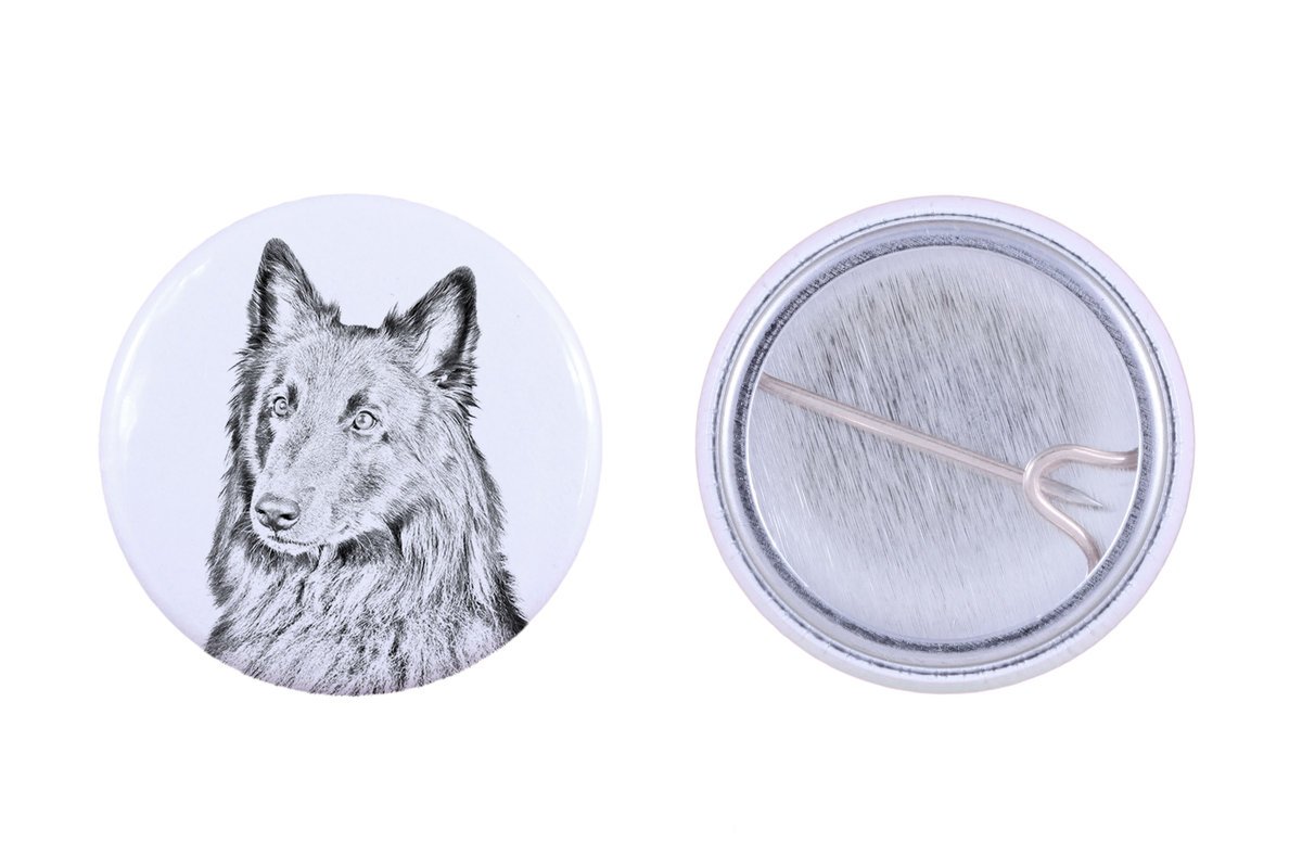 Owczarek belgijski, Belgijski pies pasterski - przypinka z twoim psem, dodaj własne foto, marka Art-Dog