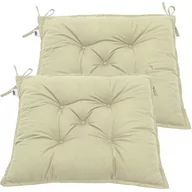 Poduszki na krzesła - STILISTA Zestaw 2 poduszek na siedzisko 40 x 40 x 8 cm, krem - miniaturka - grafika 1